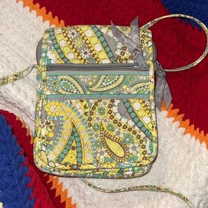 Vera Bradley Lemon Parfait Rachel Crossbody Retired Purse Bag Yellow Paisley